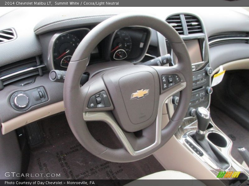 Summit White / Cocoa/Light Neutral 2014 Chevrolet Malibu LT