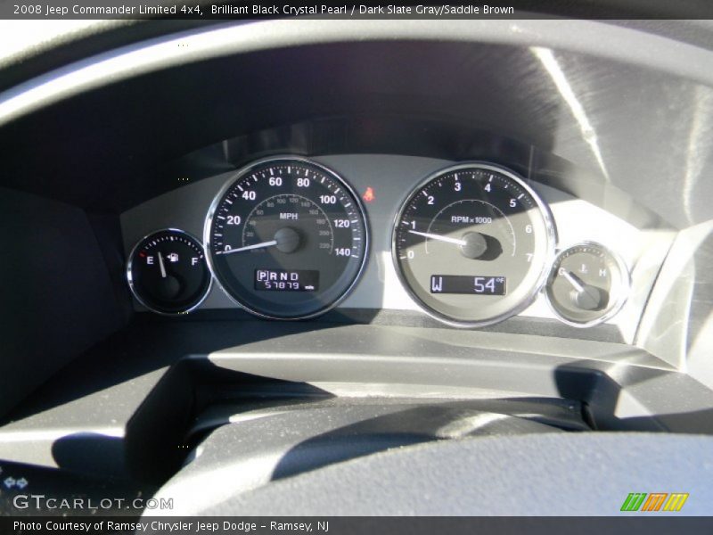Brilliant Black Crystal Pearl / Dark Slate Gray/Saddle Brown 2008 Jeep Commander Limited 4x4