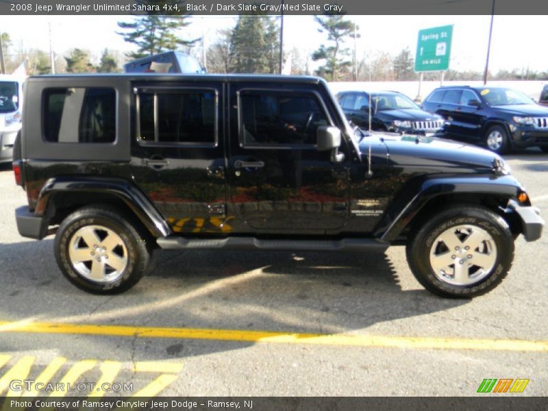 Black / Dark Slate Gray/Med Slate Gray 2008 Jeep Wrangler Unlimited Sahara 4x4