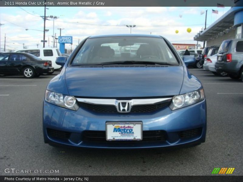 Atomic Blue Metallic / Gray 2011 Honda Civic LX Sedan