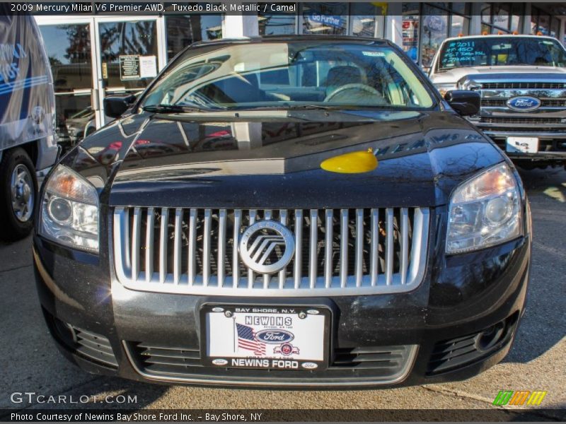 Tuxedo Black Metallic / Camel 2009 Mercury Milan V6 Premier AWD