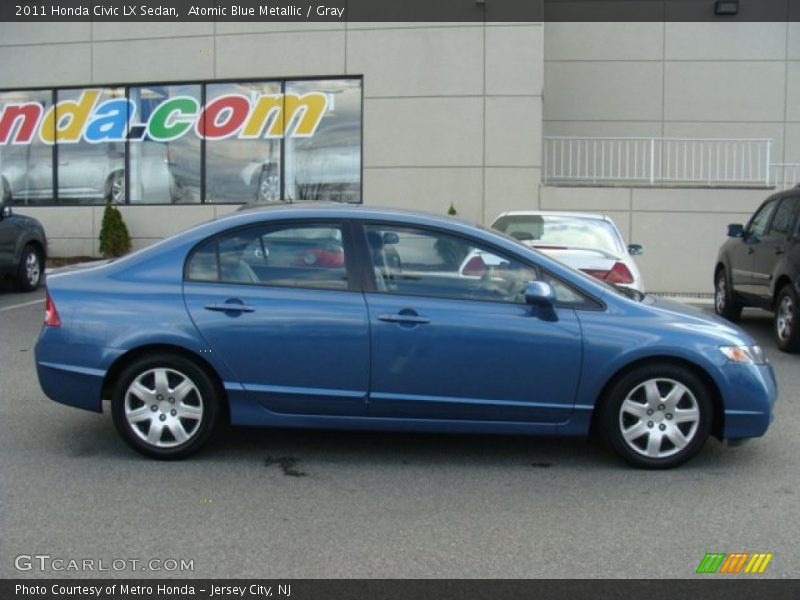 Atomic Blue Metallic / Gray 2011 Honda Civic LX Sedan