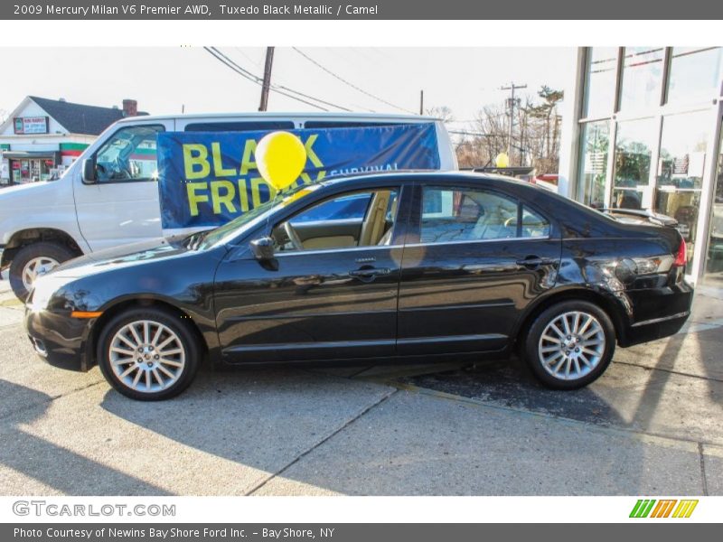Tuxedo Black Metallic / Camel 2009 Mercury Milan V6 Premier AWD