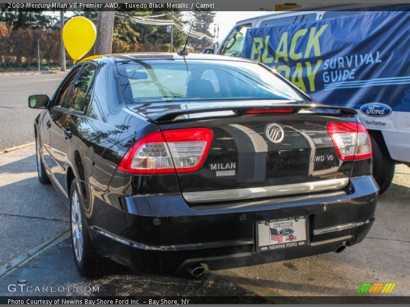 Tuxedo Black Metallic / Camel 2009 Mercury Milan V6 Premier AWD