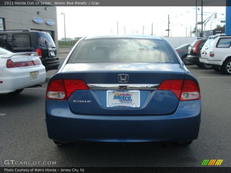 Atomic Blue Metallic / Gray 2011 Honda Civic LX Sedan
