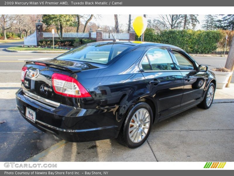 Tuxedo Black Metallic / Camel 2009 Mercury Milan V6 Premier AWD