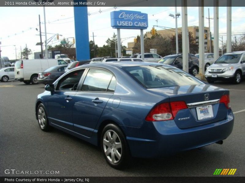 Atomic Blue Metallic / Gray 2011 Honda Civic LX Sedan