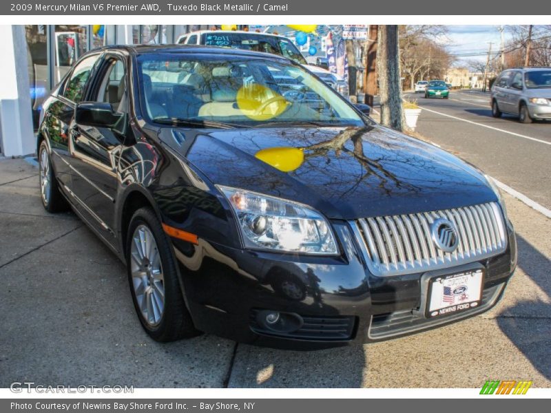 Tuxedo Black Metallic / Camel 2009 Mercury Milan V6 Premier AWD