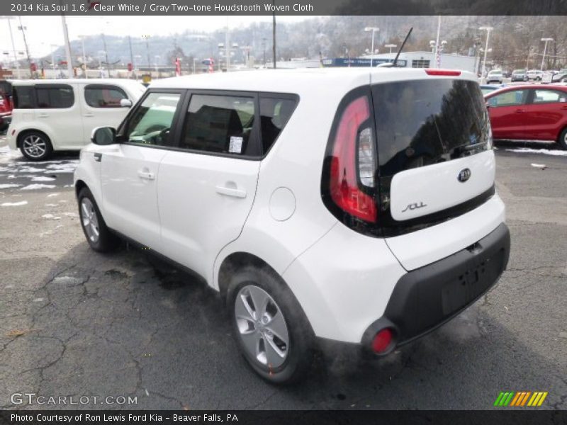 Clear White / Gray Two-tone Houdstooth Woven Cloth 2014 Kia Soul 1.6