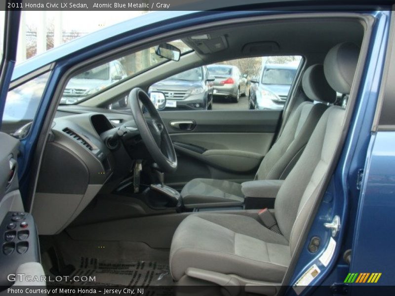 Atomic Blue Metallic / Gray 2011 Honda Civic LX Sedan