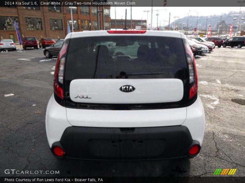 Clear White / Gray Two-tone Houdstooth Woven Cloth 2014 Kia Soul 1.6