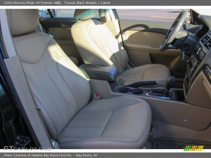 Tuxedo Black Metallic / Camel 2009 Mercury Milan V6 Premier AWD