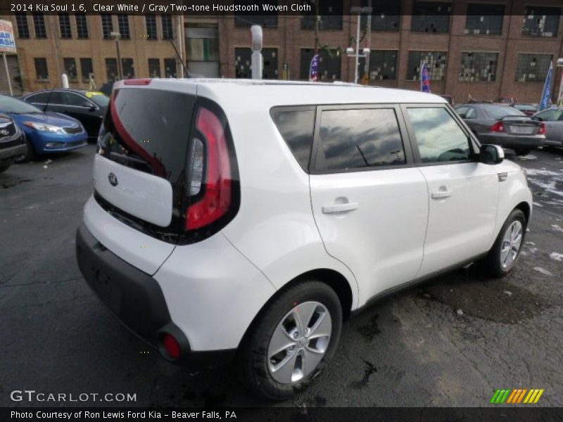 Clear White / Gray Two-tone Houdstooth Woven Cloth 2014 Kia Soul 1.6