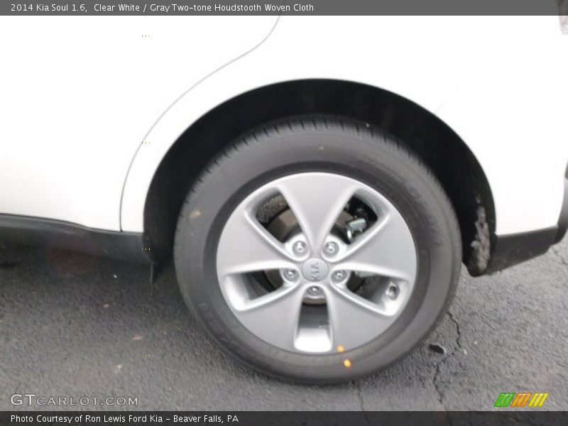 Clear White / Gray Two-tone Houdstooth Woven Cloth 2014 Kia Soul 1.6