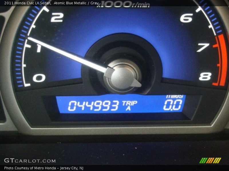 Atomic Blue Metallic / Gray 2011 Honda Civic LX Sedan