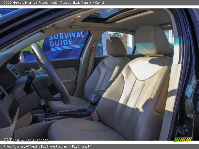 Tuxedo Black Metallic / Camel 2009 Mercury Milan V6 Premier AWD