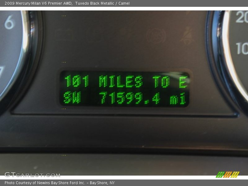 Tuxedo Black Metallic / Camel 2009 Mercury Milan V6 Premier AWD