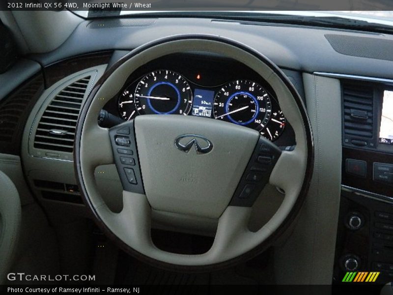 Moonlight White / Wheat 2012 Infiniti QX 56 4WD