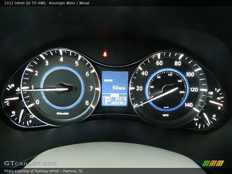 Moonlight White / Wheat 2012 Infiniti QX 56 4WD