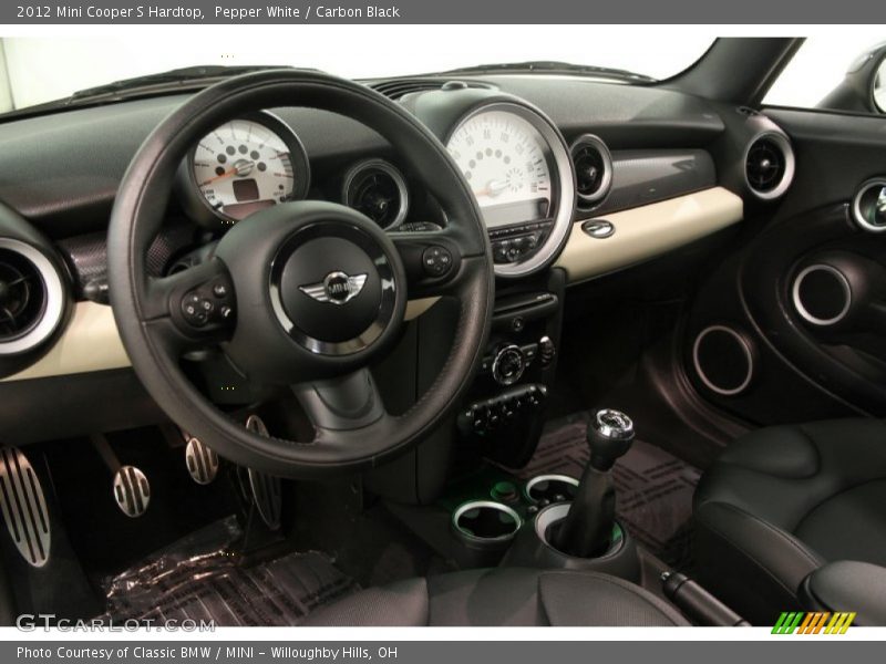 Pepper White / Carbon Black 2012 Mini Cooper S Hardtop
