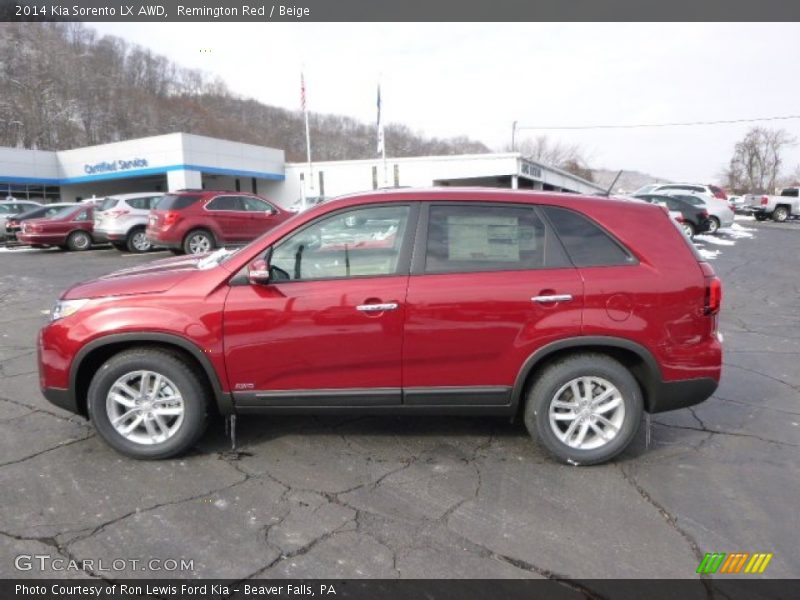 Remington Red / Beige 2014 Kia Sorento LX AWD