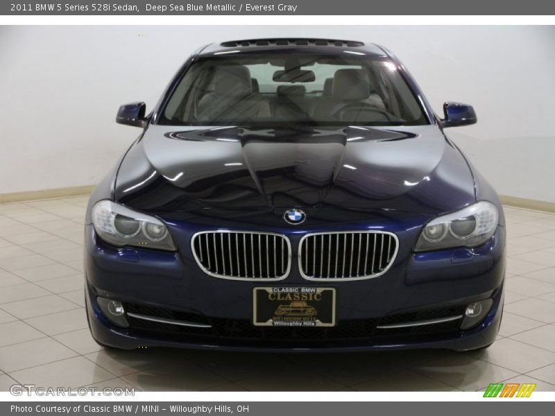 Deep Sea Blue Metallic / Everest Gray 2011 BMW 5 Series 528i Sedan