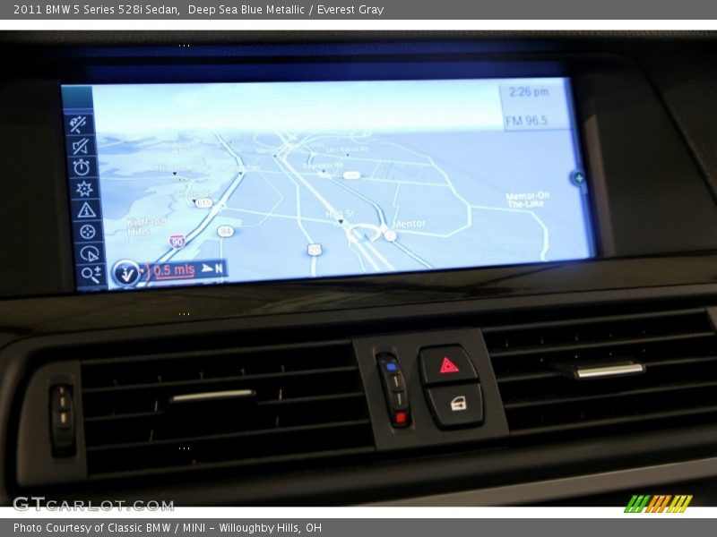 Deep Sea Blue Metallic / Everest Gray 2011 BMW 5 Series 528i Sedan