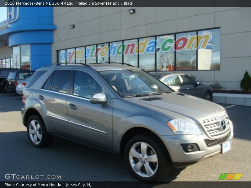 Palladium Silver Metallic / Black 2010 Mercedes-Benz ML 350 4Matic