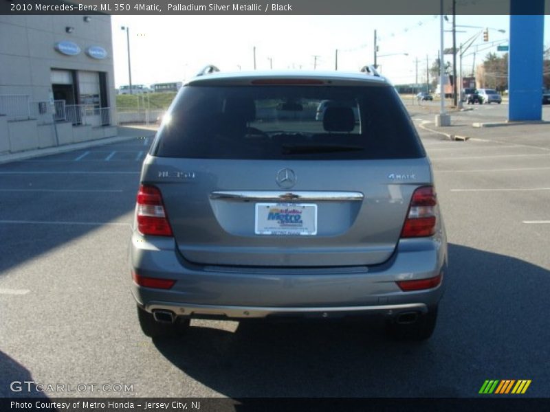 Palladium Silver Metallic / Black 2010 Mercedes-Benz ML 350 4Matic