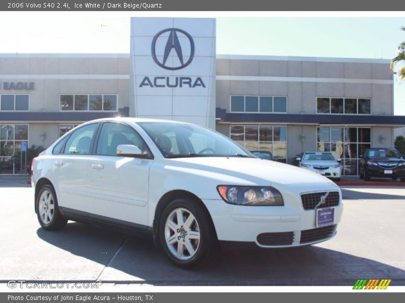 Ice White / Dark Beige/Quartz 2006 Volvo S40 2.4i