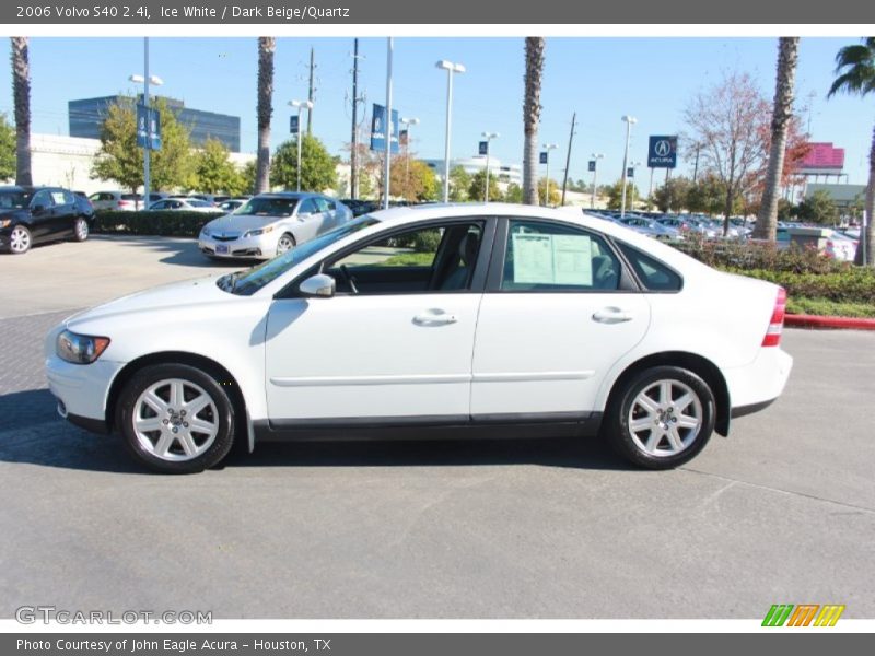 Ice White / Dark Beige/Quartz 2006 Volvo S40 2.4i