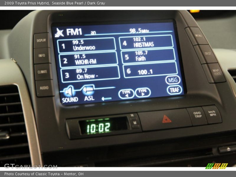 Seaside Blue Pearl / Dark Gray 2009 Toyota Prius Hybrid