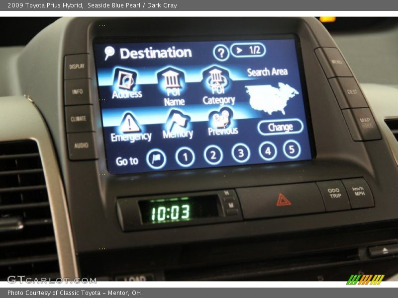 Seaside Blue Pearl / Dark Gray 2009 Toyota Prius Hybrid