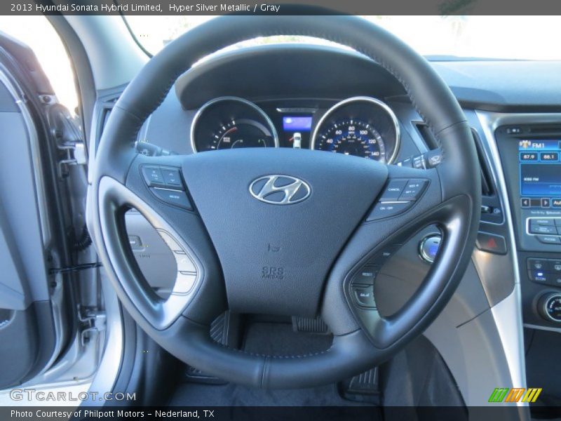 Hyper Silver Metallic / Gray 2013 Hyundai Sonata Hybrid Limited