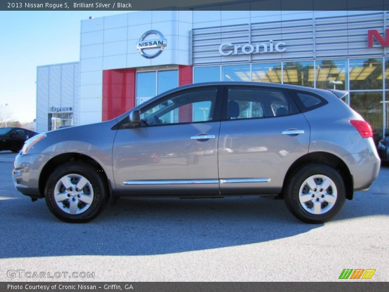 Brilliant Silver / Black 2013 Nissan Rogue S