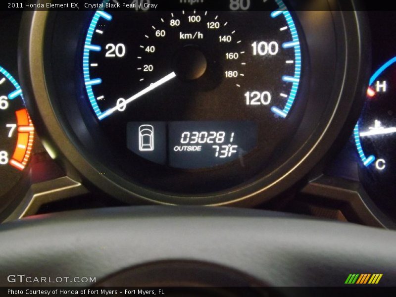 Crystal Black Pearl / Gray 2011 Honda Element EX