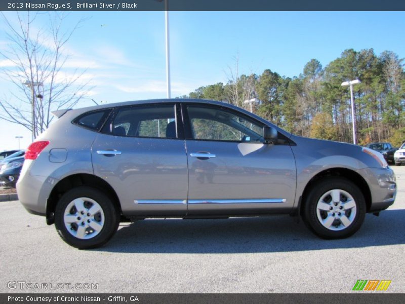Brilliant Silver / Black 2013 Nissan Rogue S
