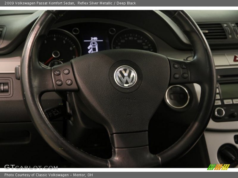 Reflex Silver Metallic / Deep Black 2009 Volkswagen Passat Komfort Sedan