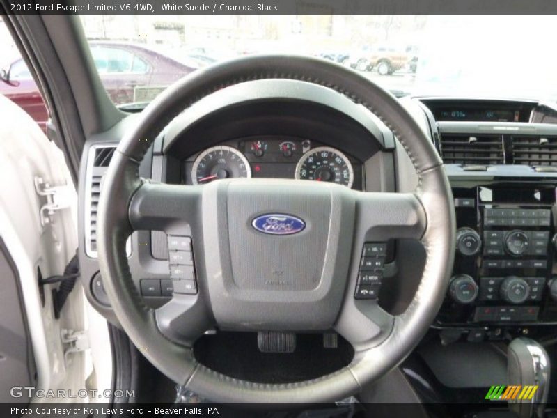 White Suede / Charcoal Black 2012 Ford Escape Limited V6 4WD