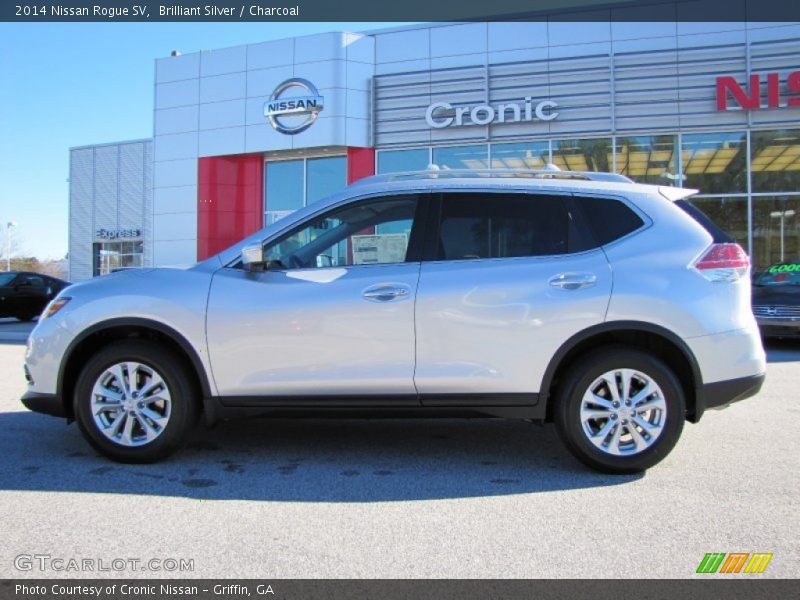 Brilliant Silver / Charcoal 2014 Nissan Rogue SV