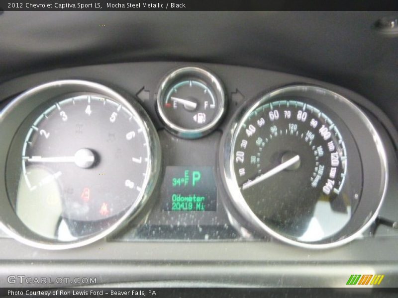 Mocha Steel Metallic / Black 2012 Chevrolet Captiva Sport LS