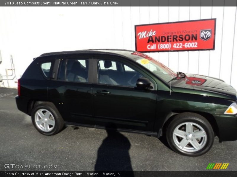 Natural Green Pearl / Dark Slate Gray 2010 Jeep Compass Sport