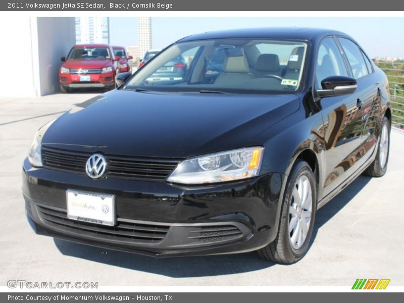 Black / Cornsilk Beige 2011 Volkswagen Jetta SE Sedan