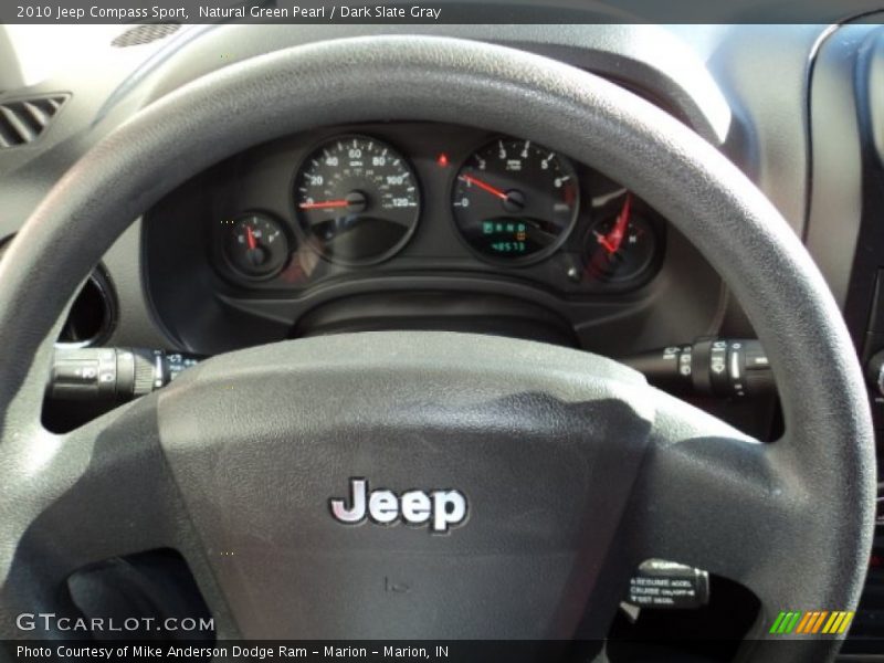 Natural Green Pearl / Dark Slate Gray 2010 Jeep Compass Sport