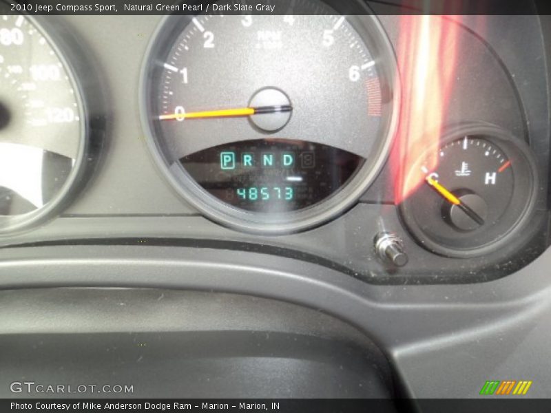 Natural Green Pearl / Dark Slate Gray 2010 Jeep Compass Sport