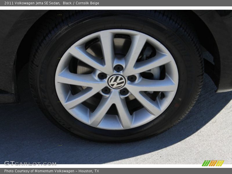 Black / Cornsilk Beige 2011 Volkswagen Jetta SE Sedan