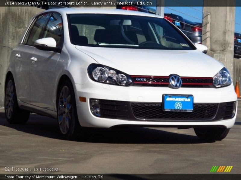 Candy White / Intelagos Plaid Cloth 2014 Volkswagen GTI 4 Door Wolfsburg Edition