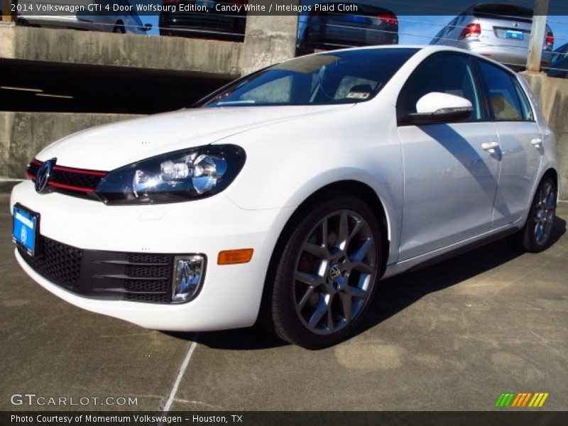 Candy White / Intelagos Plaid Cloth 2014 Volkswagen GTI 4 Door Wolfsburg Edition
