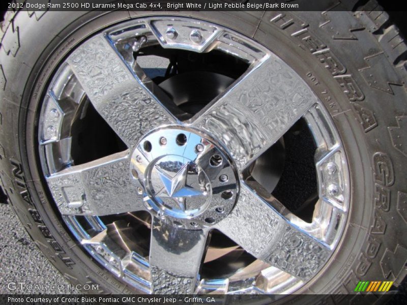 Bright White / Light Pebble Beige/Bark Brown 2012 Dodge Ram 2500 HD Laramie Mega Cab 4x4