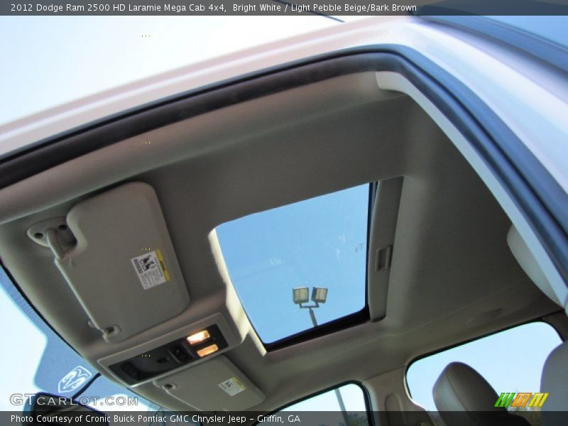 Bright White / Light Pebble Beige/Bark Brown 2012 Dodge Ram 2500 HD Laramie Mega Cab 4x4